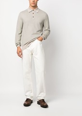 Brioni long-sleeve wool polo shirt