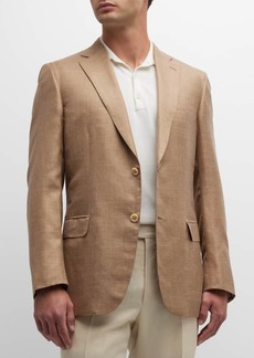 Brioni Men's Solid Silk-Blend Sport Jacket