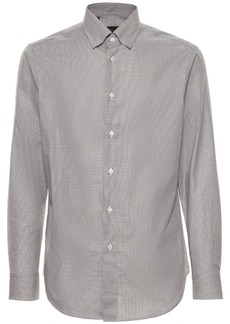 Brioni Micro Houndstooth Cotton Shirt