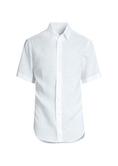 Brioni Short-Sleeve Linen Shirt