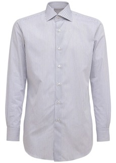 Brioni Striped Cotton Twill Shirt
