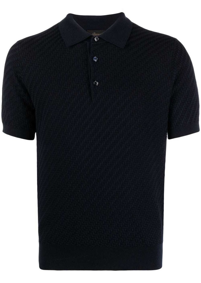 Brioni waffle-knit polo shirt