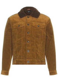 Brixton Builders Cable Stretch Sherpa Lined Trucker Jacket