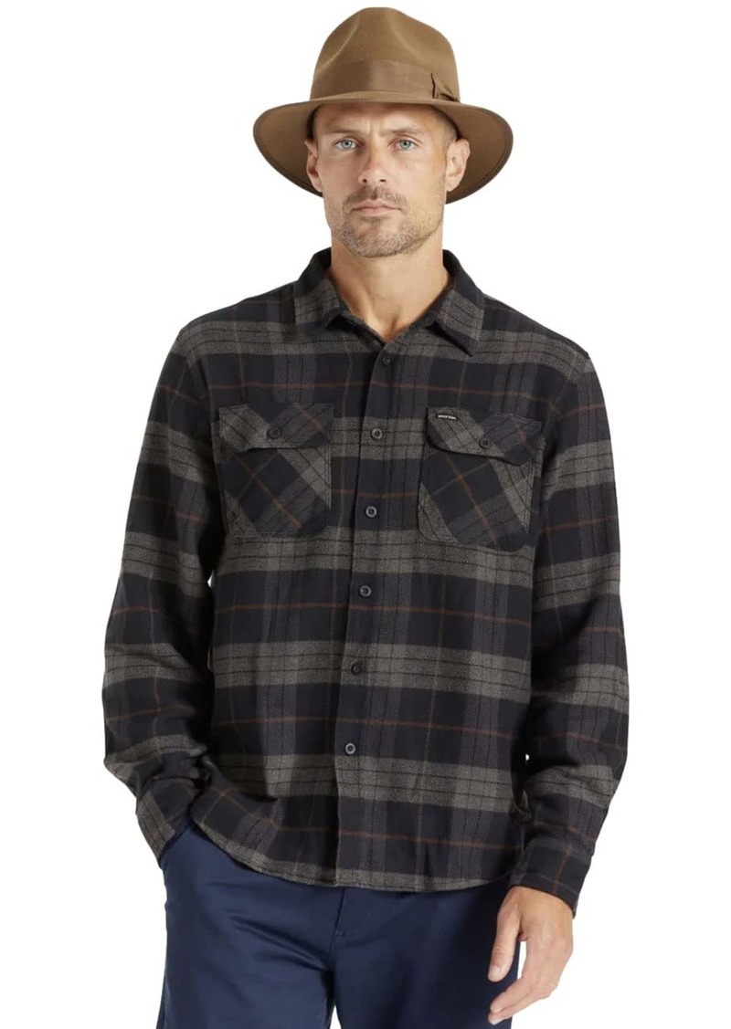 Brixton mens Bowery L/S Flannel Button Down Shirt   US