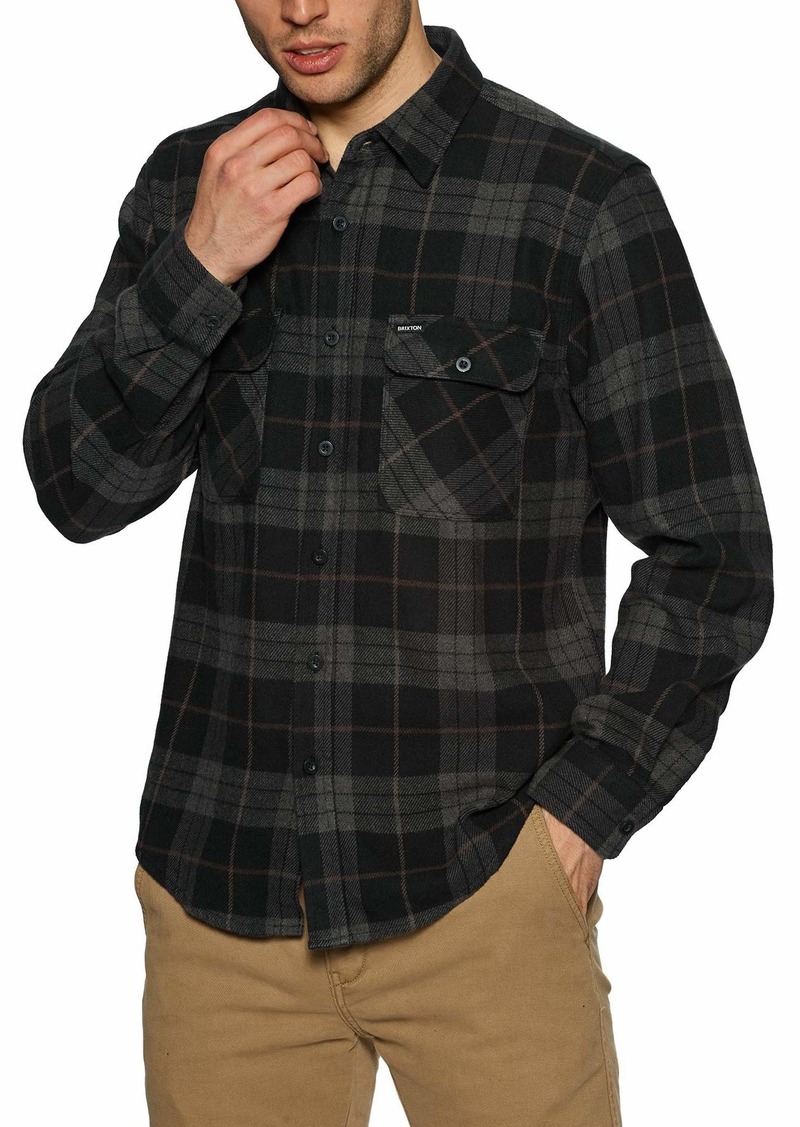 Brixton mens Bowery L/S Flannel Button Down Shirt   US