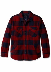Brixton Men's Durham Relaxed FIT Long Sleeve Flannel Shirt  M