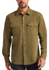 Brixton Davis Reserve Button-Up Shirt in Olive at Nordstrom
