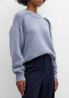 Brochu Walker Aimee Fringe-Trim Wool-Cashmere Sweater