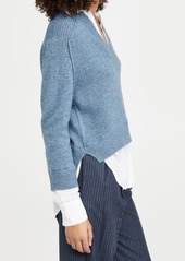 Brochu Walker Alum V Neck Layered Looker Sweater