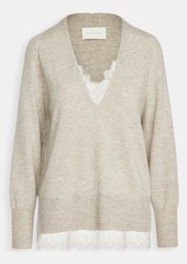 Brochu Walker Lace Vee Looker Pullover Sweater