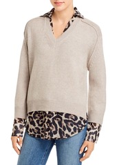 Brochu Walker Wool & Cashmere Layered-Look Sweater