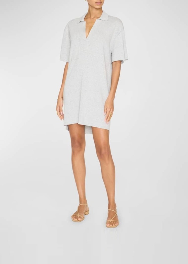 Brochu Walker Fai Elbow-Sleeve Polo Mini Dress