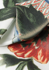 Brock Collection - Sabrina ruffled floral-print taffeta jacket - Green - US 00