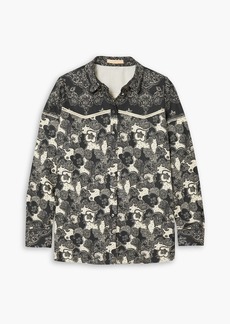 Brock Collection - Tersia printed linen and cotton-blend shirt - Black - US 0