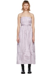 Brock Collection Purple Silk Saura Vichy Dress