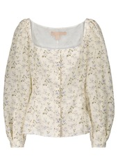 Brock Collection Floral linen-blend blouse