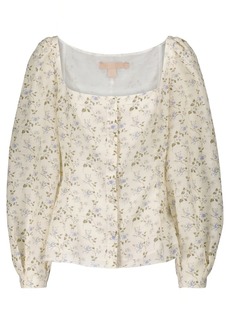 Brock Collection Floral linen-blend blouse