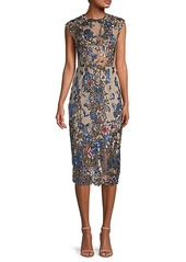 Bronx and Banco Birds of Paradise Sequin Embroidery Dress