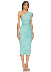 Bronx and Banco Maya One Shoulder Diamond Midi Dress