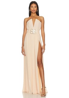 Bronx and Banco Nia Cream Strapless Gown