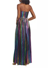 Bronx and Banco Florence Metallic Strapless Gown