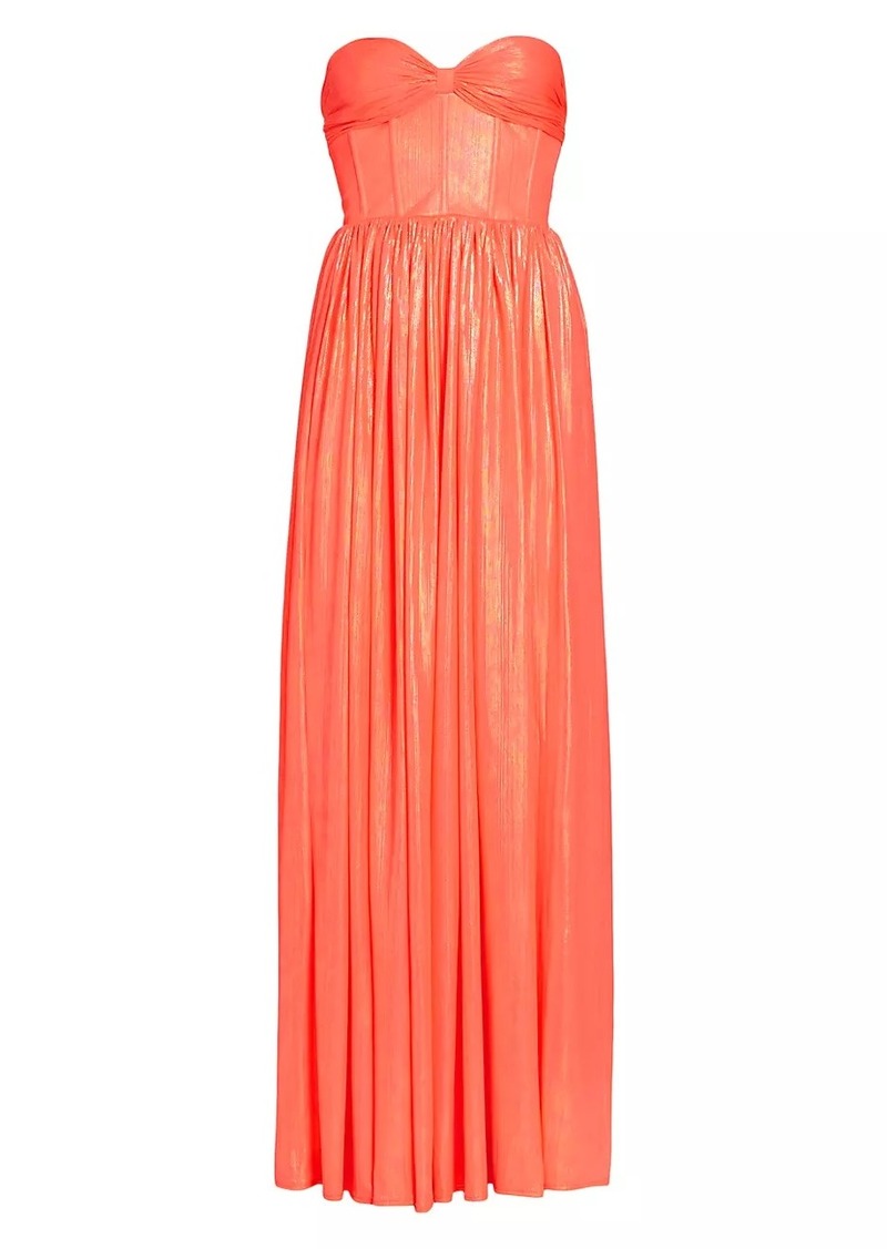 Bronx and Banco Florence Strapless Metallic Gown