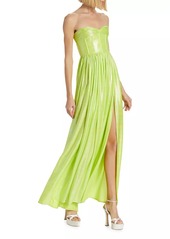 Bronx and Banco Florence Strapless Metallic Gown