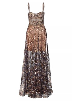 Bronx and Banco Midnight Noir Sequin Gown
