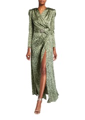 Bronx and Banco Noelle Khaki Asymmetrical Wrap Dress