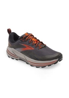 Brooks Cascadia 16 Gore-Tex® Waterproof Trail Running Shoe in Black/Black at Nordstrom
