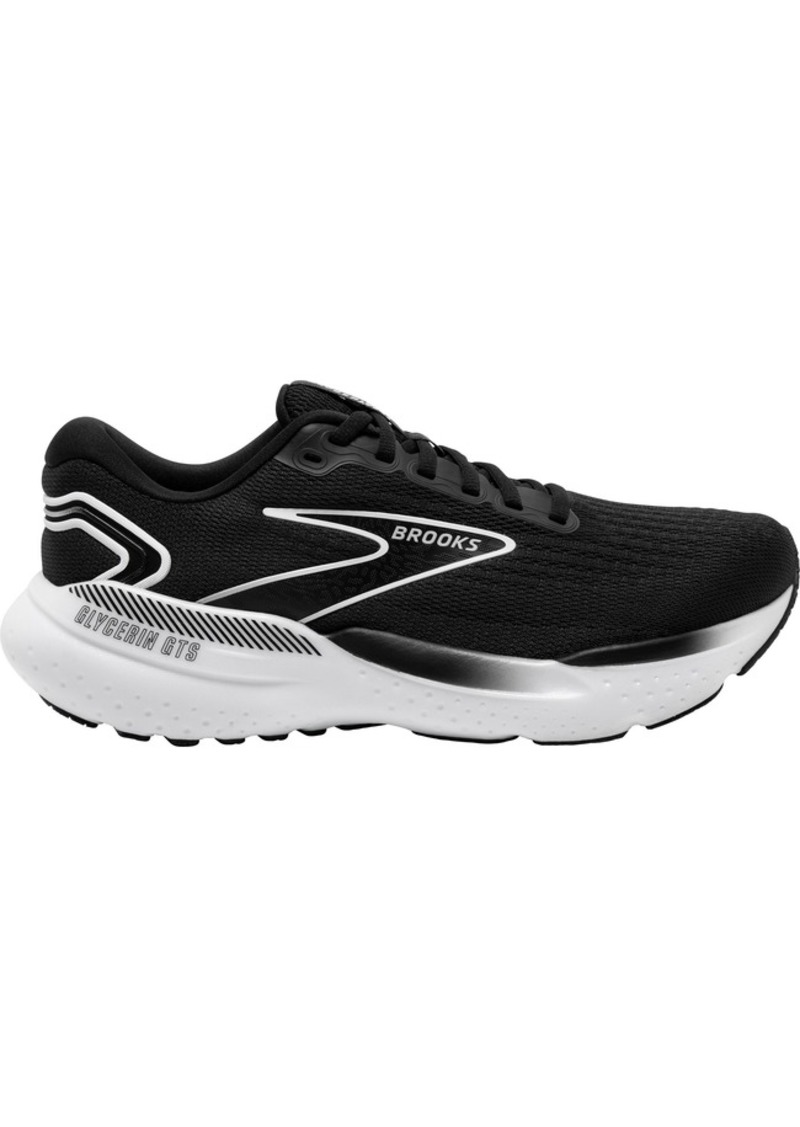 Brooks Men's Glycerin GTS 21 Running Shoes, Size 7.5, Black | Father's Day Gift Idea