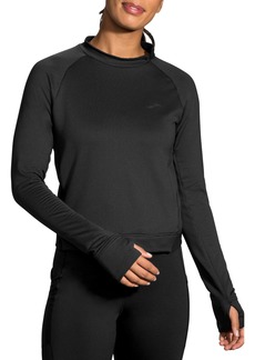 Brooks Notch Thermal Long Sleeve Performance Top in Black at Nordstrom