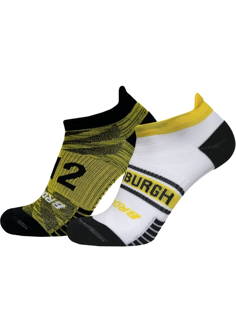 Brooks Pitt Marathon 24 No Show Socks, Men's, Medium, Yellow | Father's Day Gift Idea