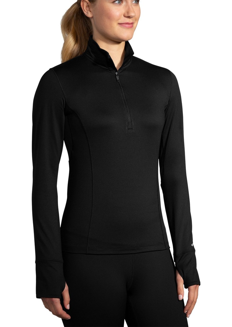 Brooks Sports Women's Dash 1/2 Zip Top, XS, Black