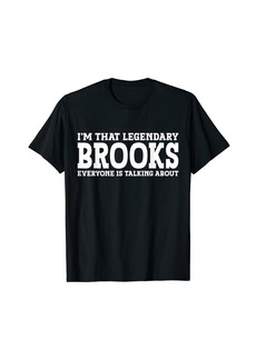 Brooks Surname Funny Team Family Last Name Brooks T-Shirt