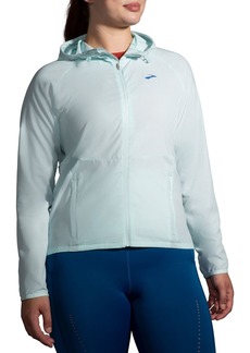 Brooks Women's Canopy Weatherproof Running Jacket, XS, Blue