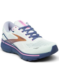 Brooks Women's Ghost 15 Running Sneakers from Finish Line - Spa Blue, Neo Pink