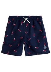 B by Brooks Brothers Big Boys Lobster Print Swim Trunks - Navy