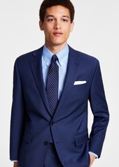 B by Brooks Brothers Men's Classic-Fit Stretch Wool Blend Suit Jacket - Med Blue