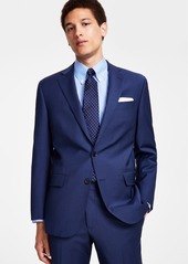 B by Brooks Brothers Men's Classic-Fit Stretch Wool Blend Suit Jacket - Med Blue
