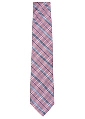 B by Brooks Brothers Men's Cole Plaid Silk Tie - Pink