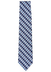 B by Brooks Brothers Men's Lane Plaid Silk Tie - Navy