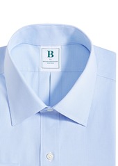 B by Brooks Brothers Men's Regular Fit Non-Iron Micro-Houndstooth Dress Shirt - Light Blue