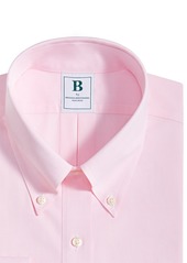 B by Brooks Brothers Men's Regular Fit Non-Iron Solid Dress Shirt - Pink