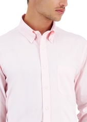 B by Brooks Brothers Men's Regular Fit Non-Iron Solid Dress Shirt - Pink