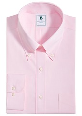 B by Brooks Brothers Men's Regular Fit Non-Iron Solid Dress Shirt - Pink