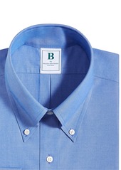 B by Brooks Brothers Men's Regular Fit Non-Iron Solid Dress Shirts - French Blue