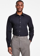 B by Brooks Brothers Men's Regular-Fit Solid Dress Shirt - Black