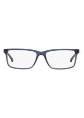 Brooks Brothers 55mm Square Optical Glasses in Transparent Matte Navy at Nordstrom