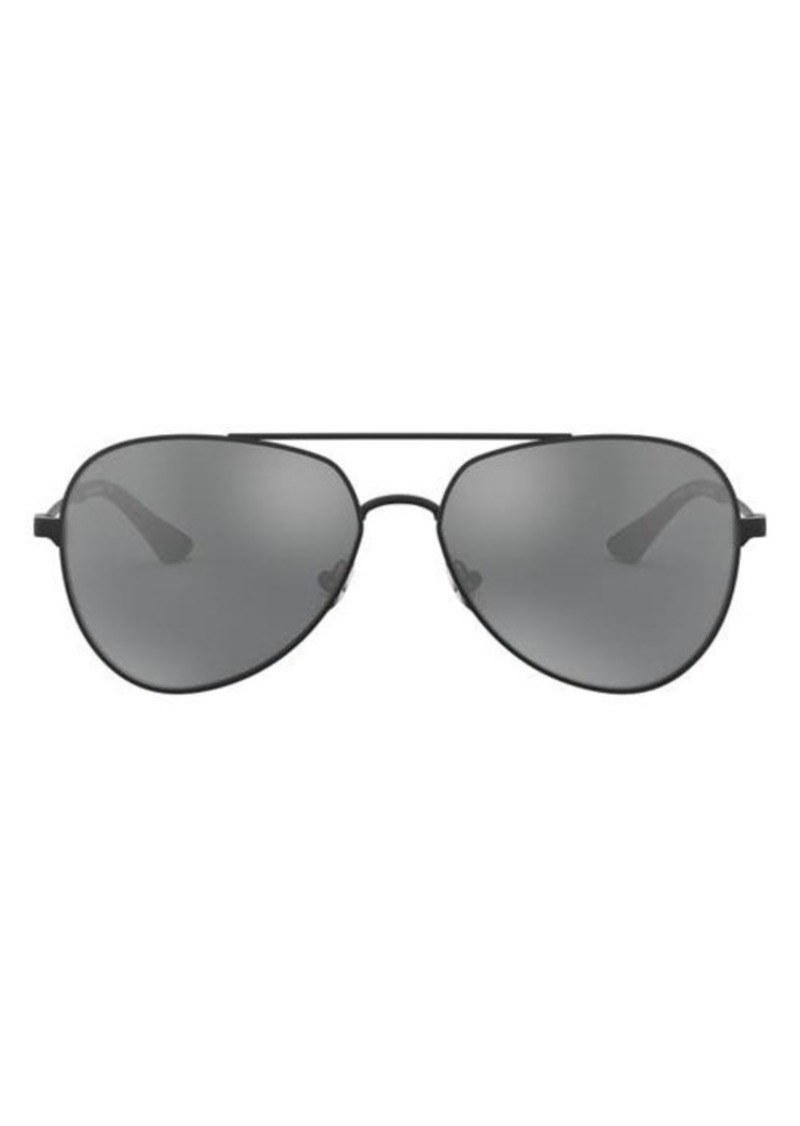 Brooks Brothers 58mm Mirrored Pilot Sunglasses